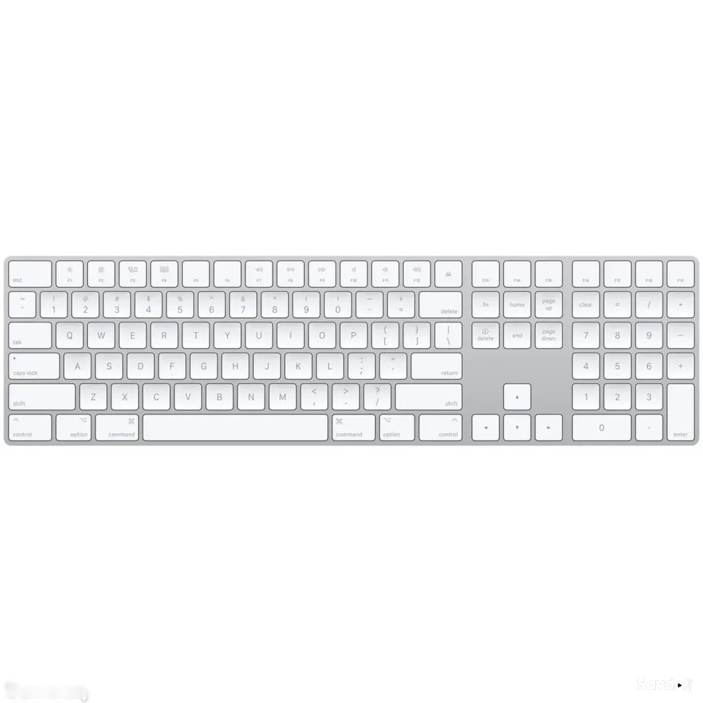 Клавиатура Apple Magic Keyboard с цифровым блоком Bluetooth USB-C White, MJQL3