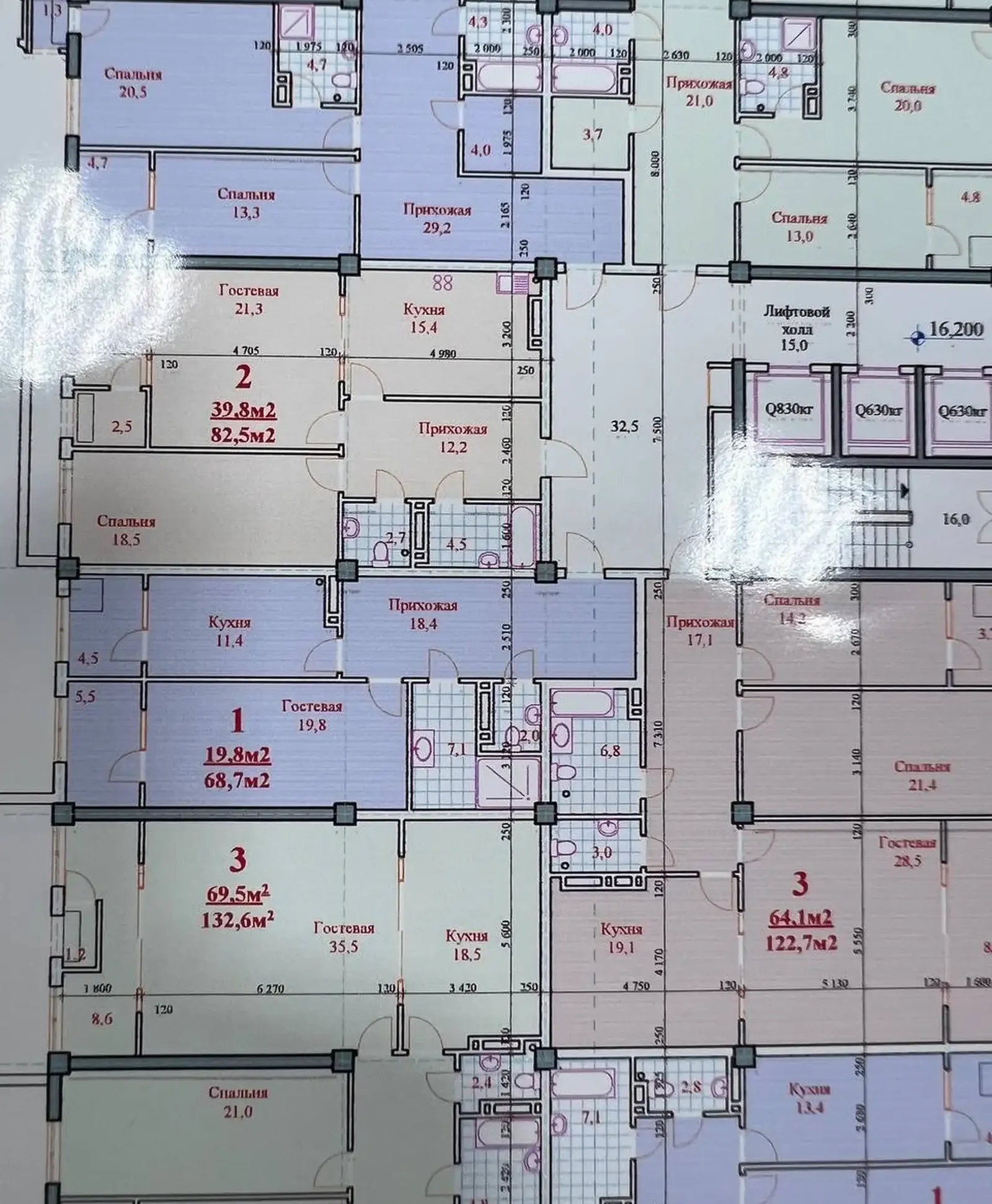 3-комн. квартира, 16 этаж, 136 м², Исмоили Сомони ру ба руи ЦУМ — фото 2