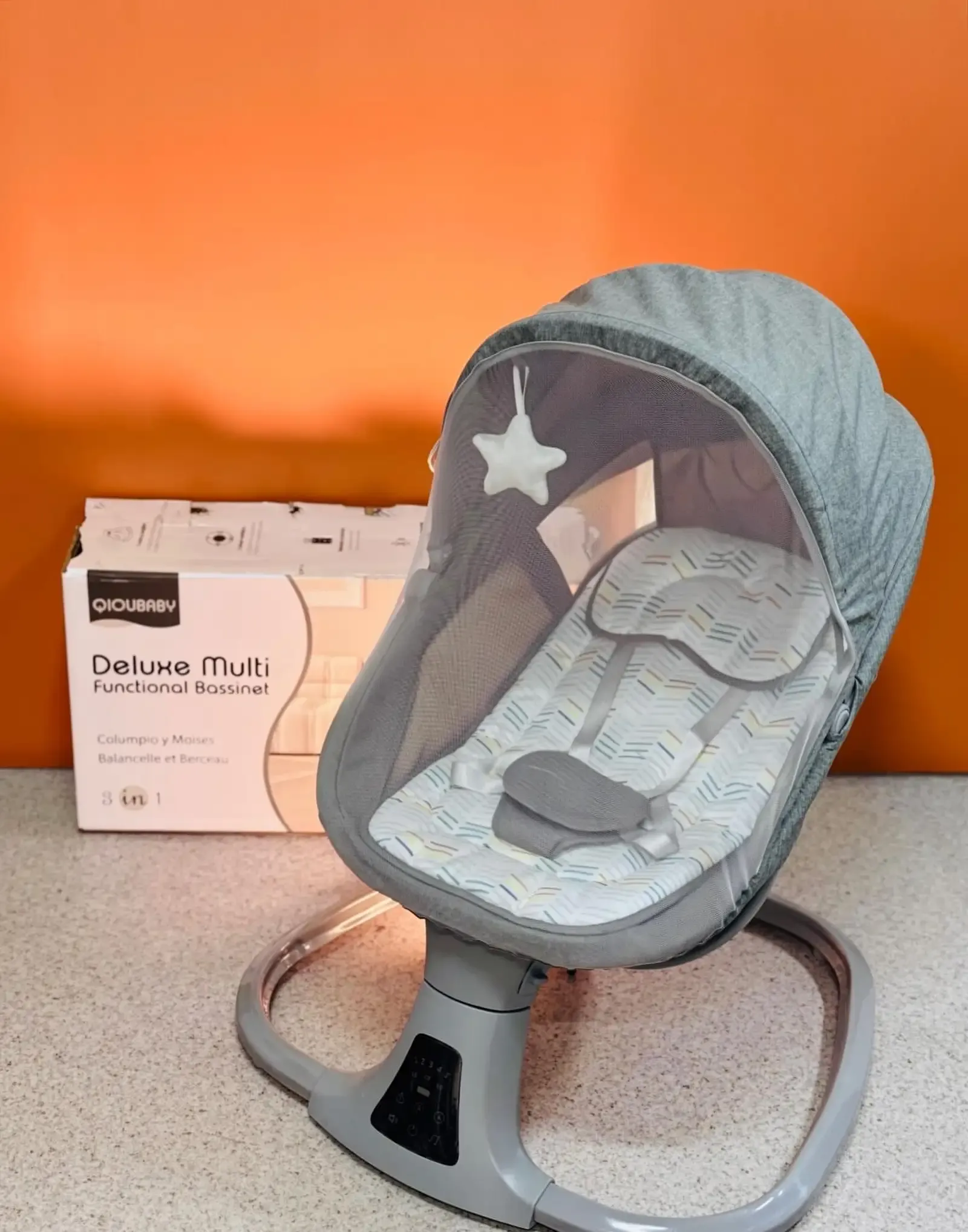 Шезлонг-качалка ining baby 3 в 1