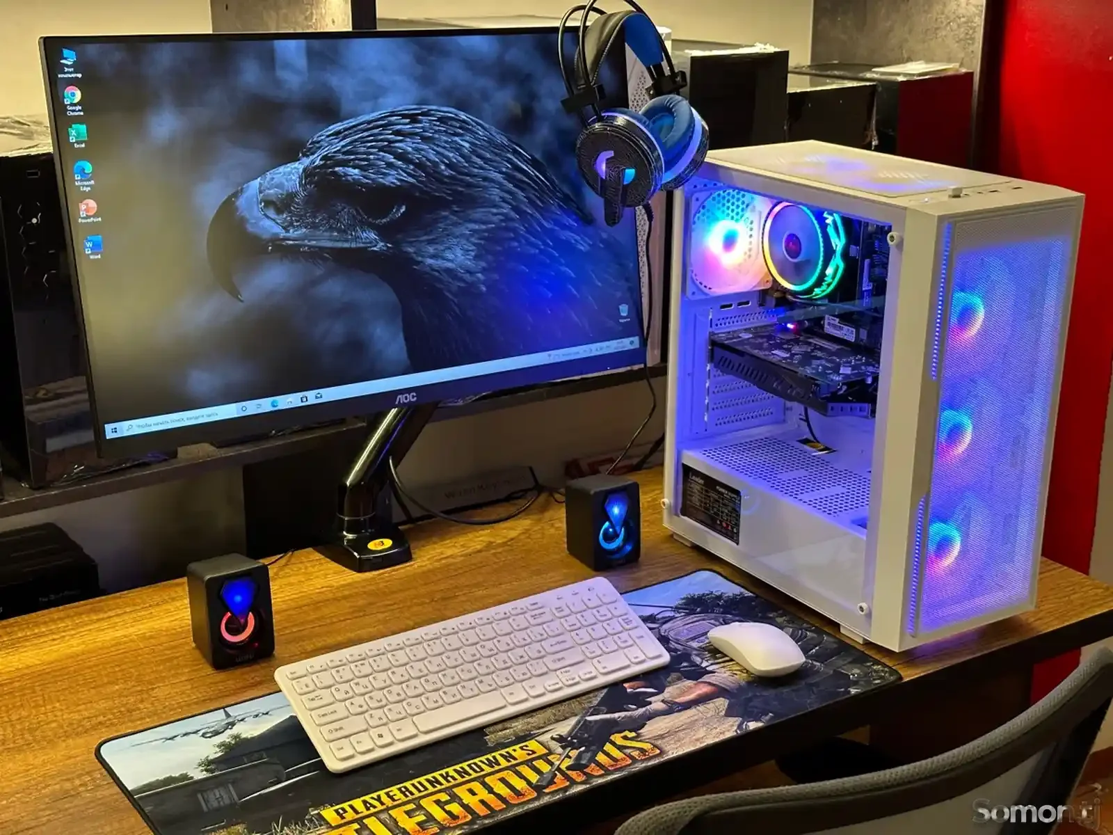 Игровой компьютер core i7 4770/RAM 16GB/NVME M2 256GB/RX 580 8GB/HDD 1TB/Wi-fi