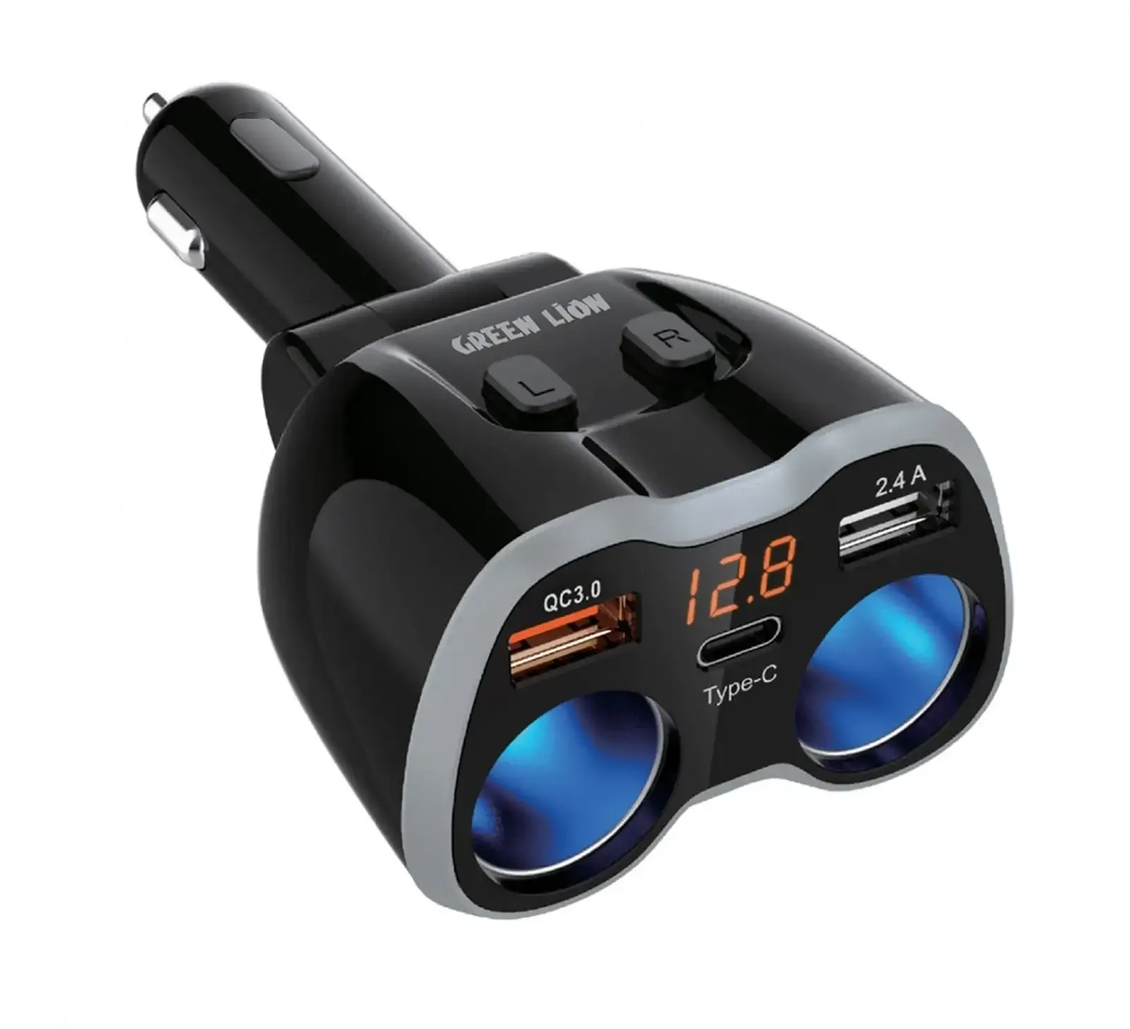 Переходник Адаптер для зарядки в автомобиле Green Lion Multi-Port Car Charger Ad