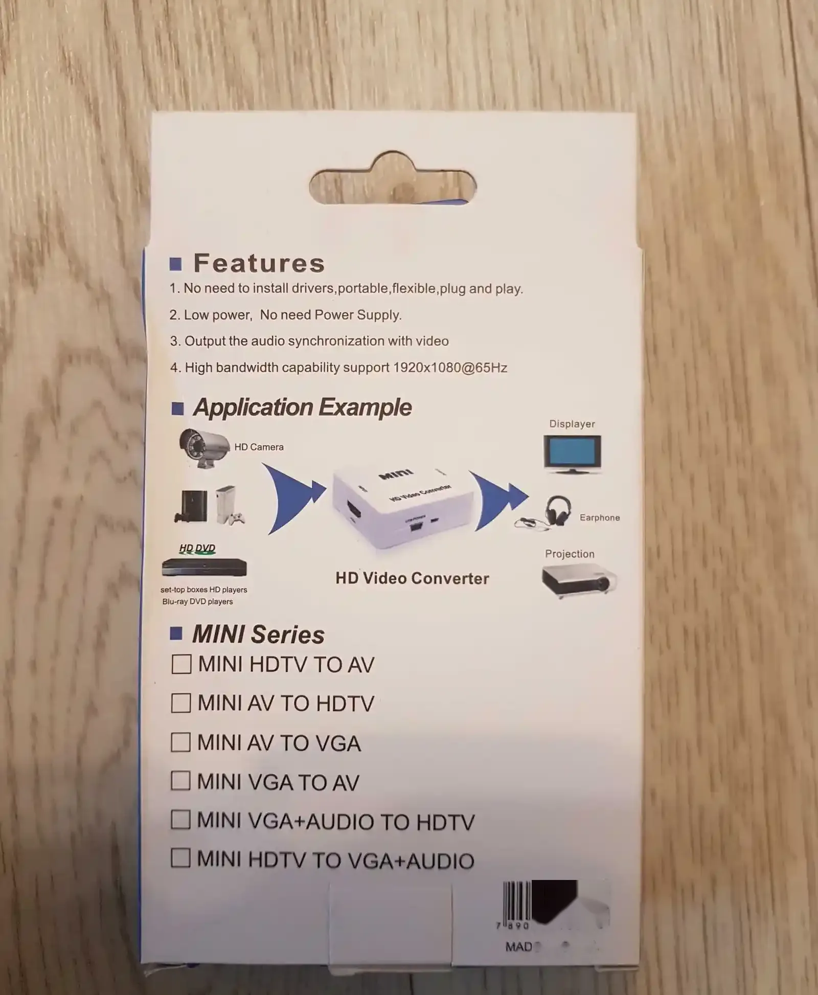Переходник HDMI на AV 1080Р