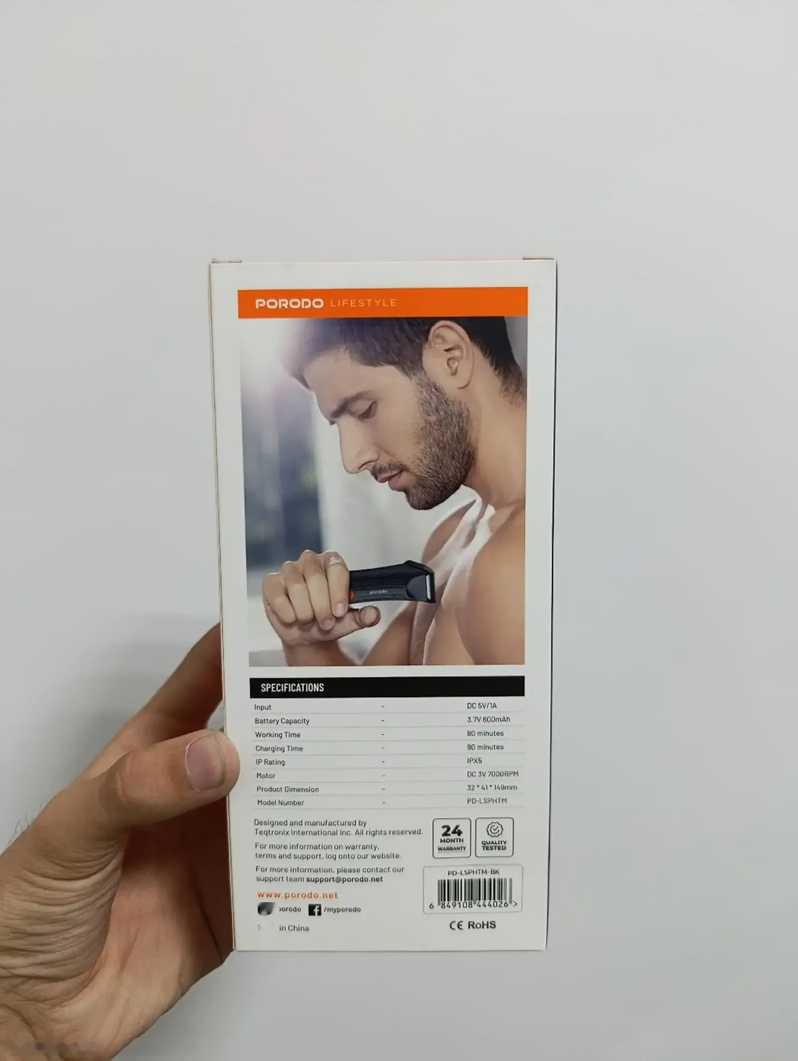 Машинка для стрижки Porodo LifeStyle Private Hair Trimmer 14500mAh