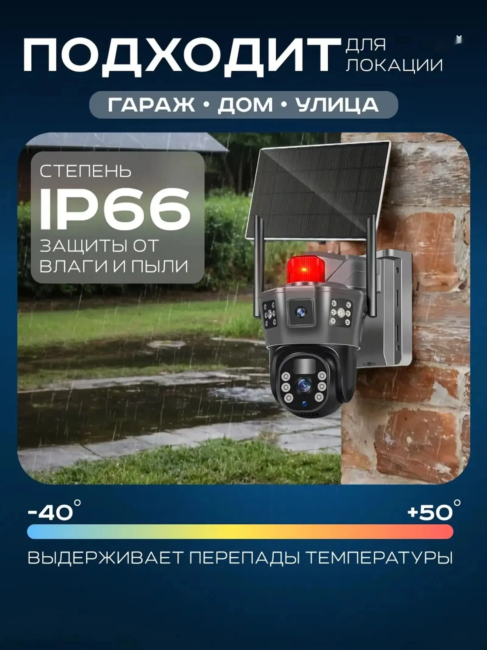 Камера видеонаблюдения на солнечных батареях 4G