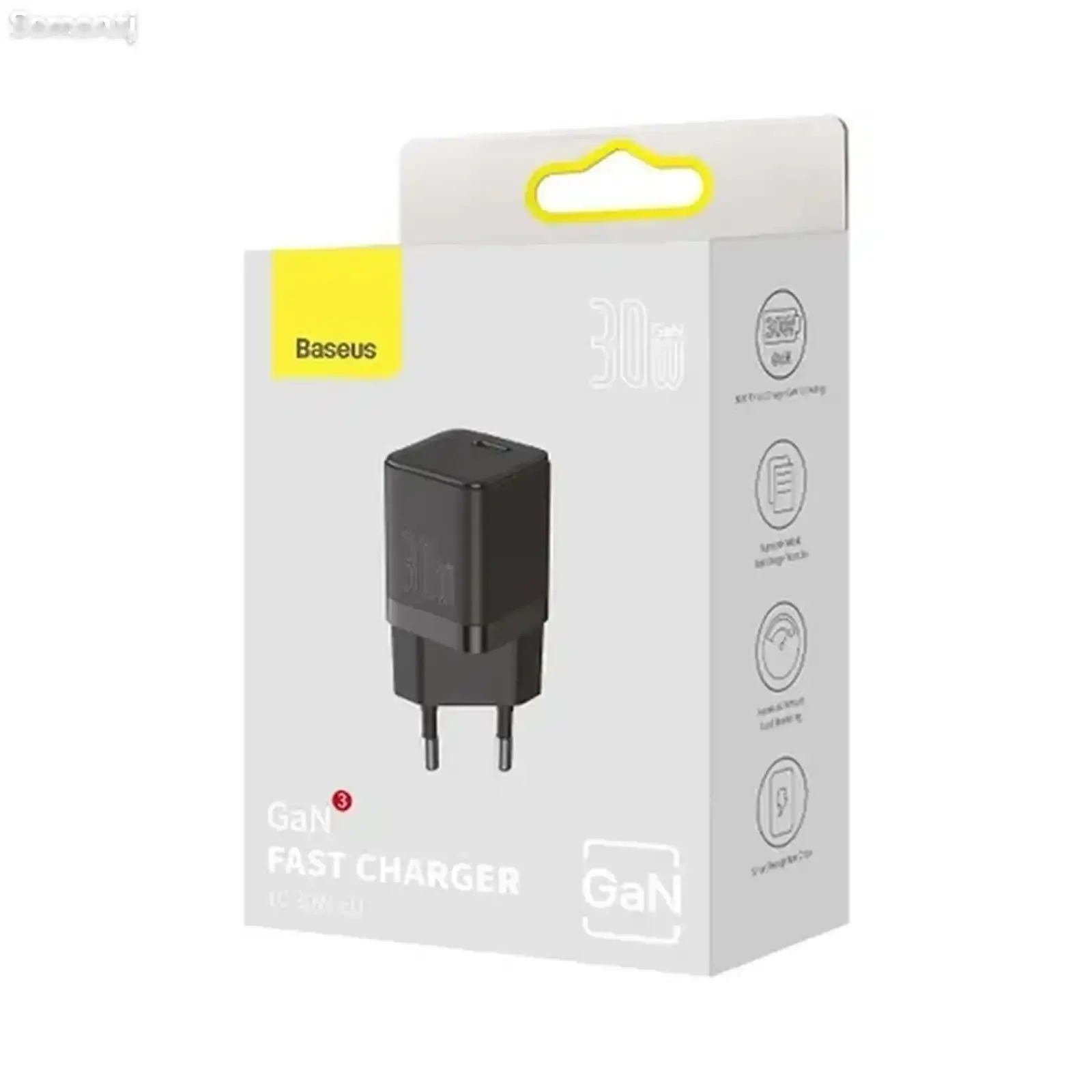 Сетевое зарядное устройство Baseus GAN3 Fast Charger 1C 30W EU Черный CCGN
