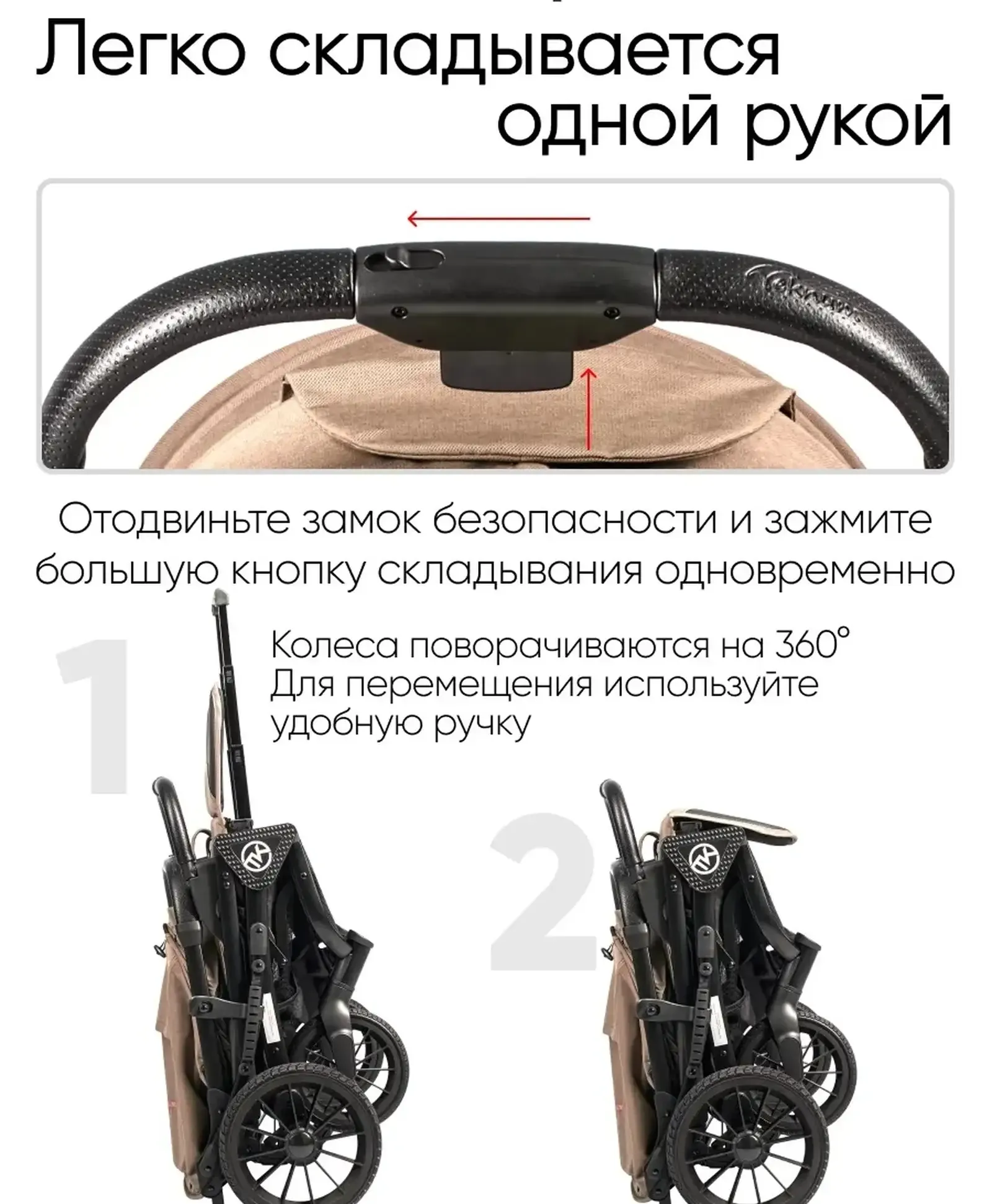 Прогулочная всесезонная коляска Teknum