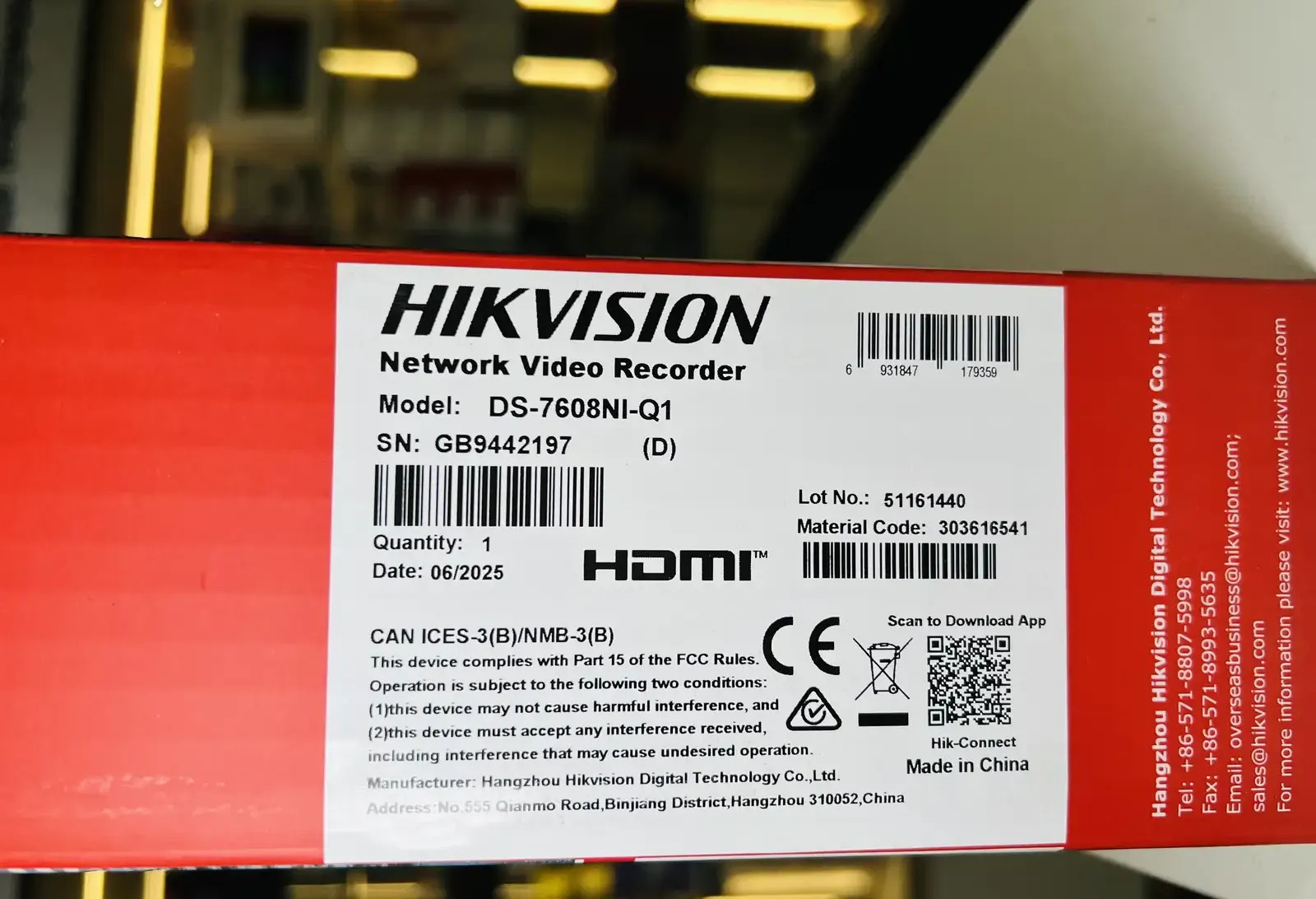 Видеорегистратор IP Hikvision DS-7608NI-Q1 STDD