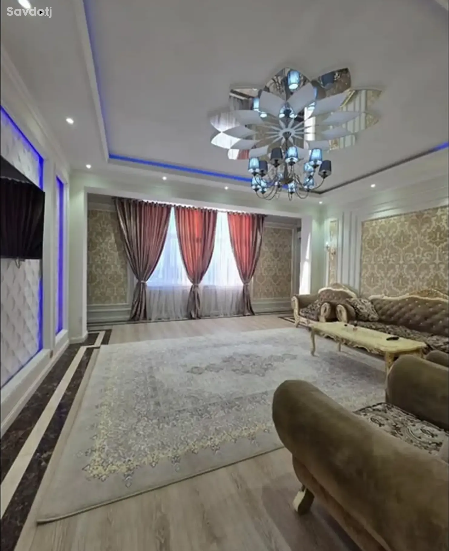 2-комн. квартира, 11 этаж, 108м², Сомони — фото 3