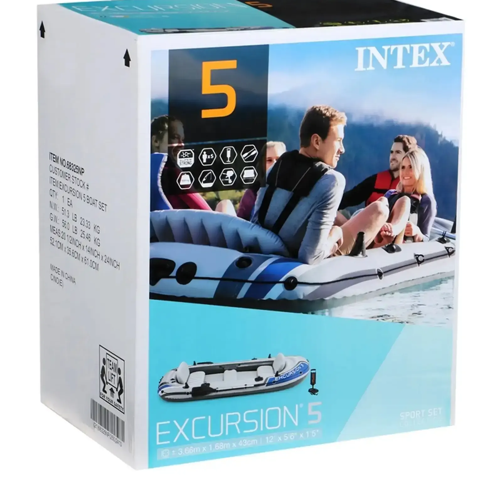 Пятиместная надувная лодка Excursion 5