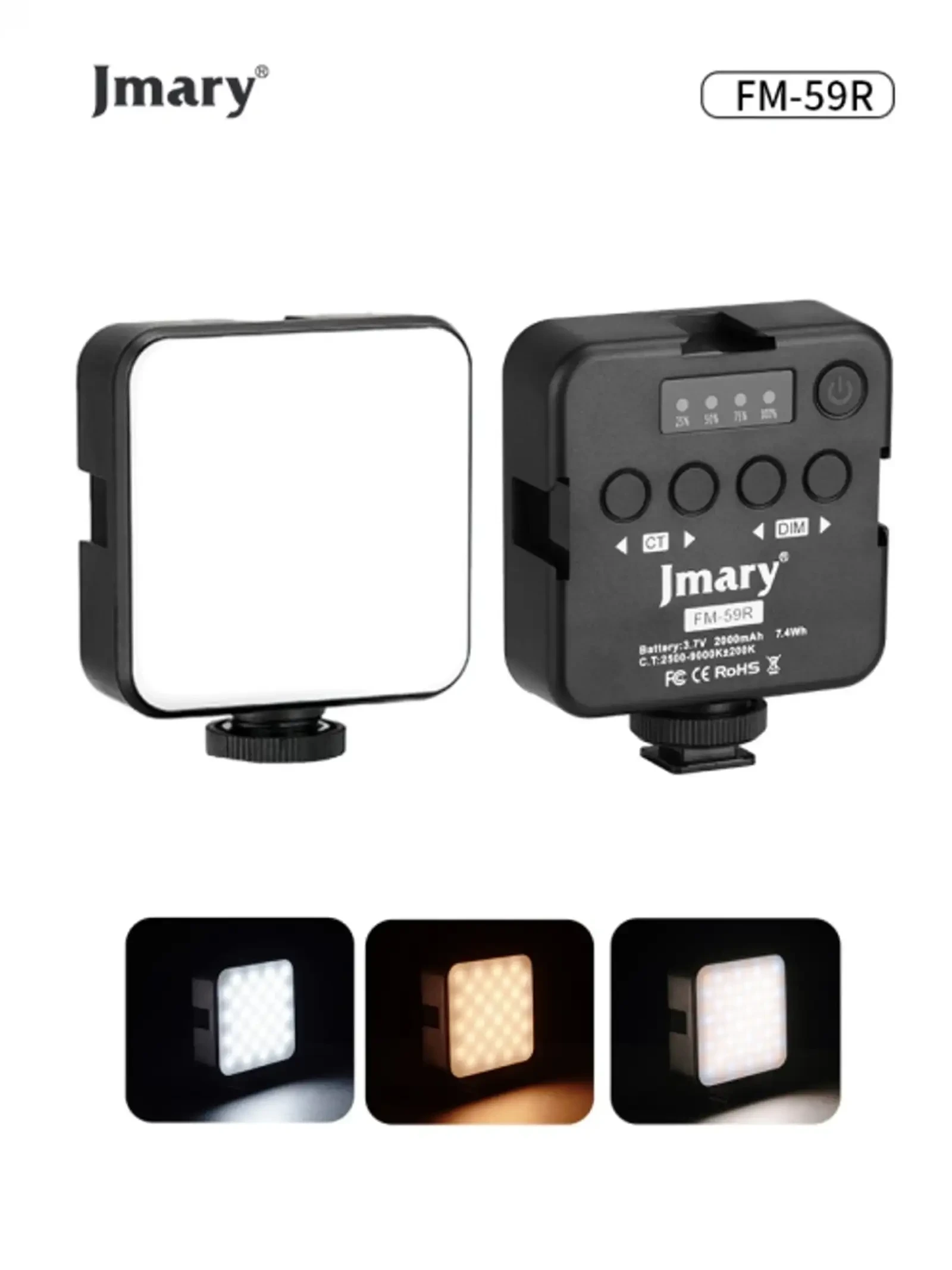 Портативный осветитель Jmary FILL-59R LED, для съемки фото и видео хром