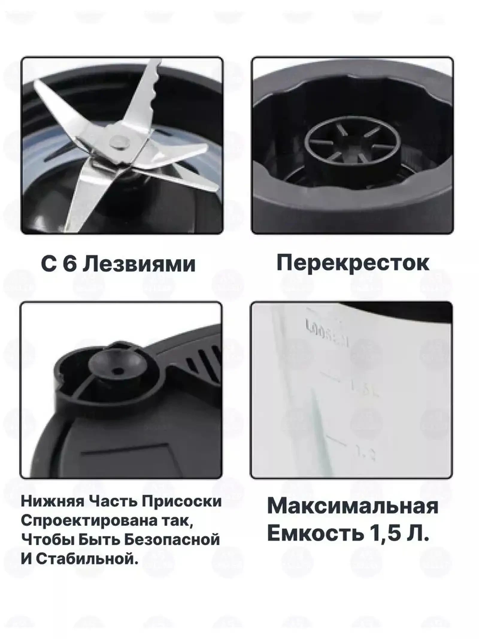 Мощный блендер стационарный с кофемолкой 2в1 — фото 4
