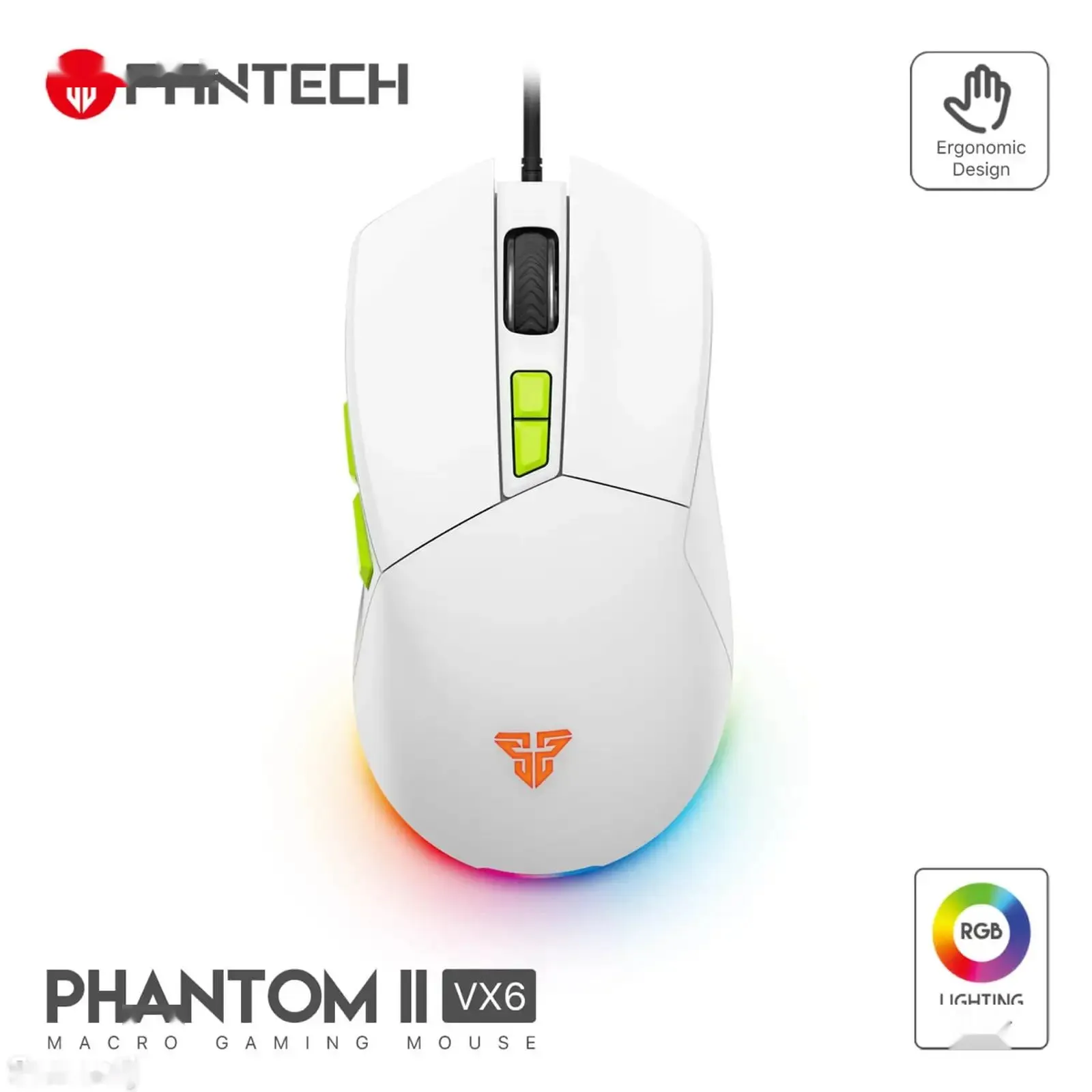 Игровая мышь FANTECH Phantom II VX6 - Белая