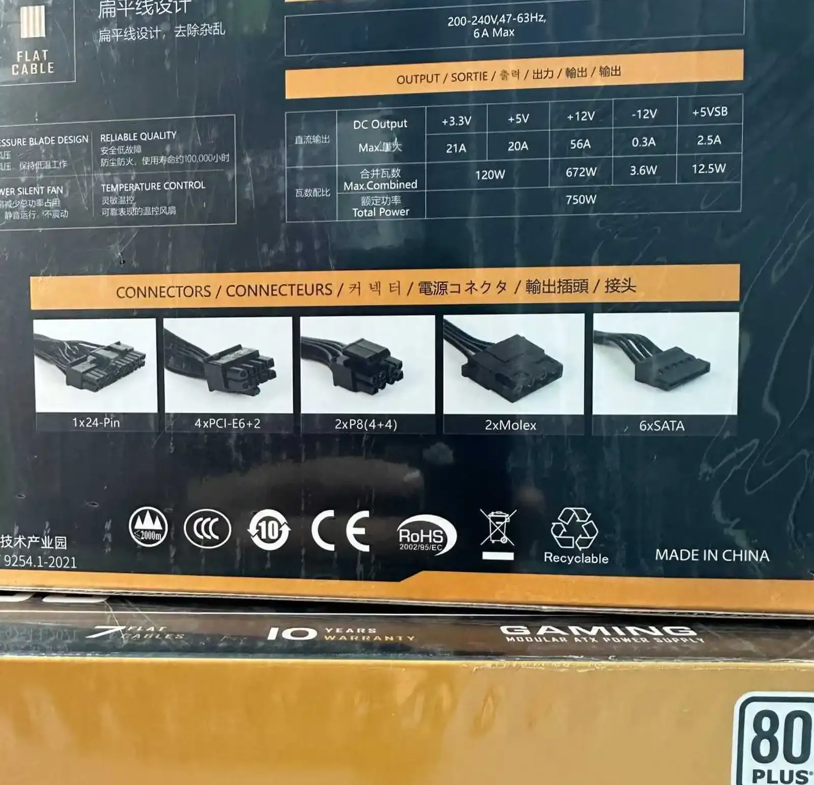 Блок питания GX750 80Plus