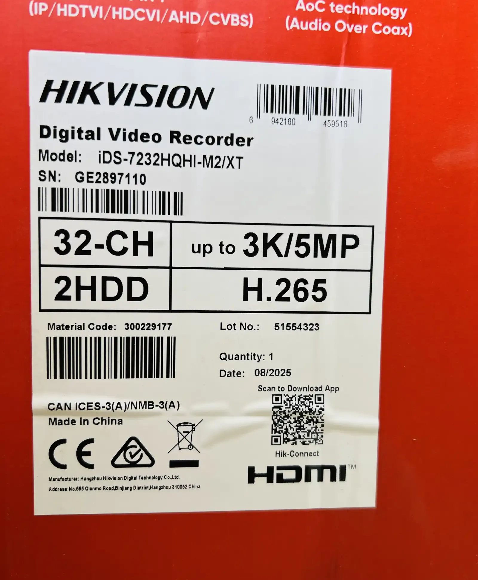 Видеорегистратор Hikvision DVR iDS-7232HQHI-M2/XTSTD