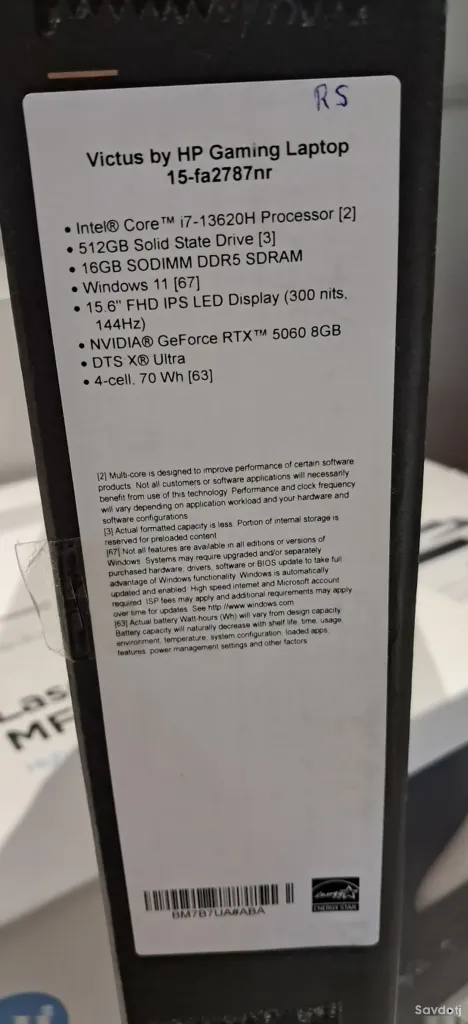 Ноутбук HP Victus 15 Gaming 2025