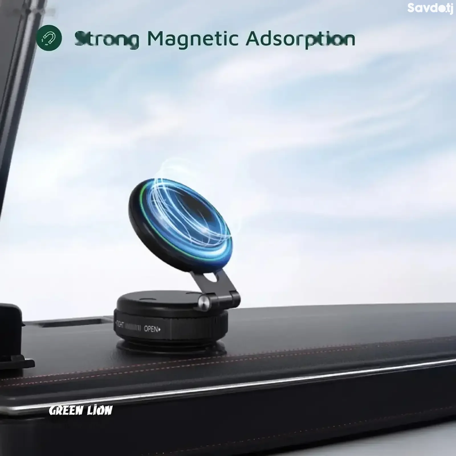 Автомобильный держатель Green Lion GX-41 Magsafe Suction Phone Holder черный