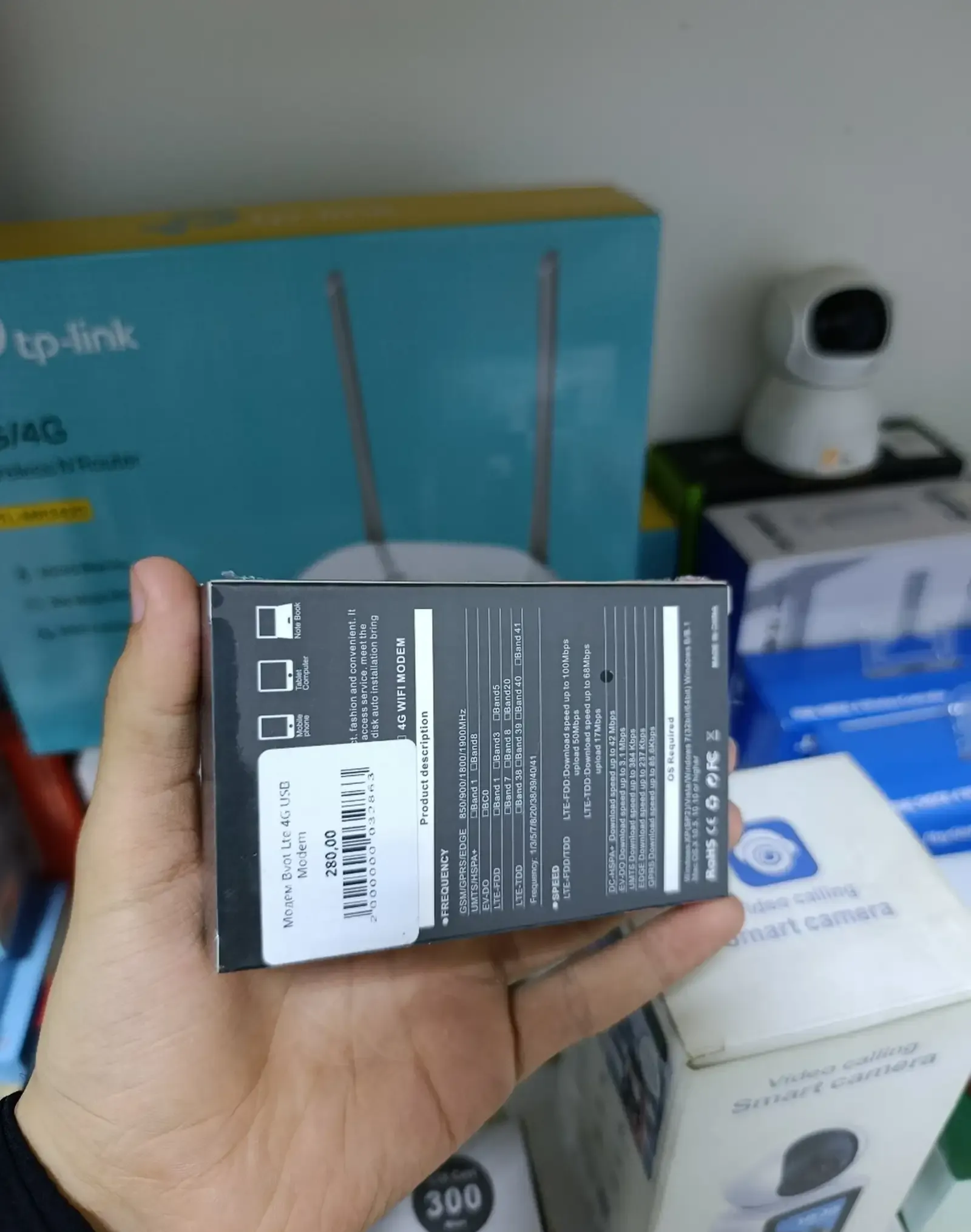 USB модем с SIM-картой и точкой доступа Wi-Fi 4G LTE