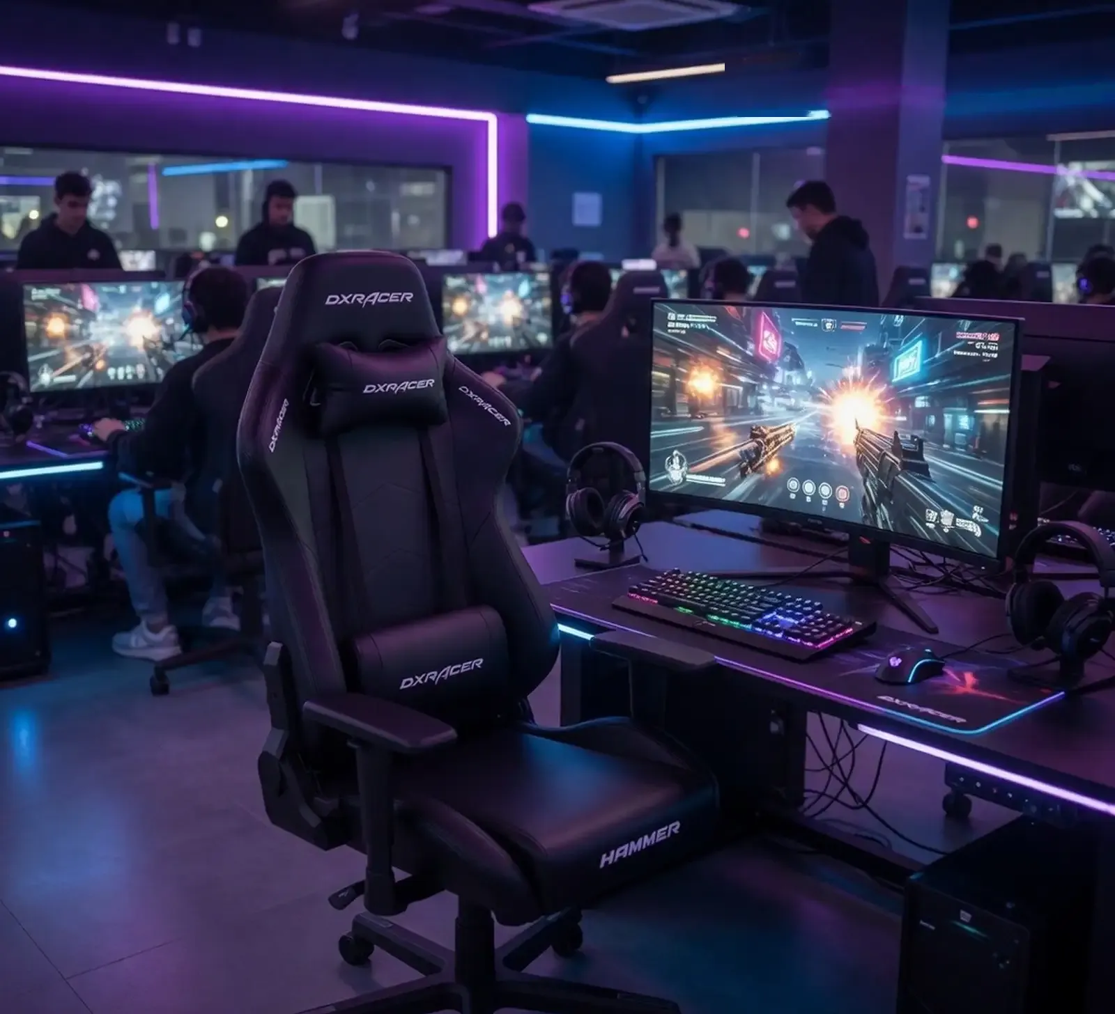 Игровое кресло DXRacer Hammer Black