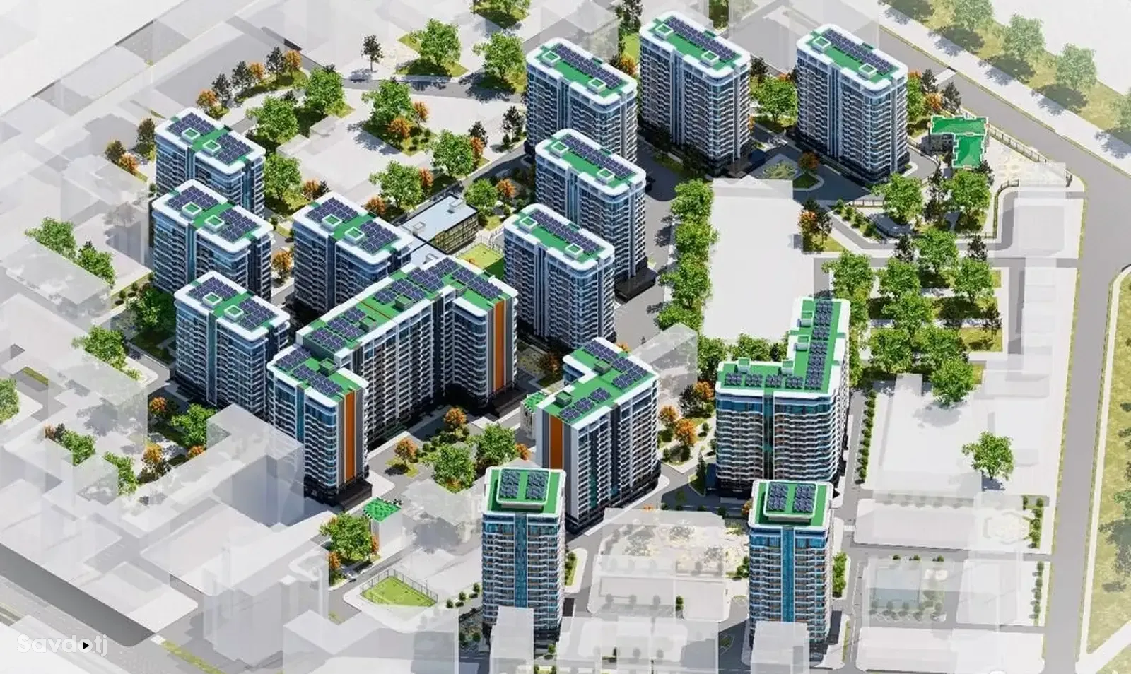 3-комн. квартира, 14 этаж, 107 м², И.Сомони Славянский \ Ашан