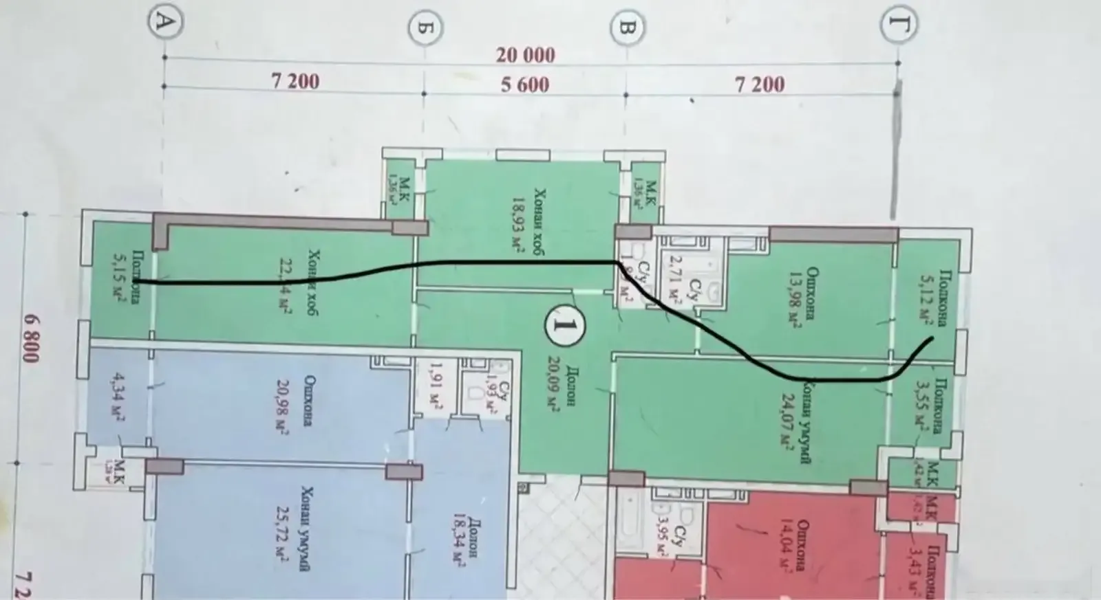 3-комн. квартира, 9 этаж, 122 м², И. Сомони