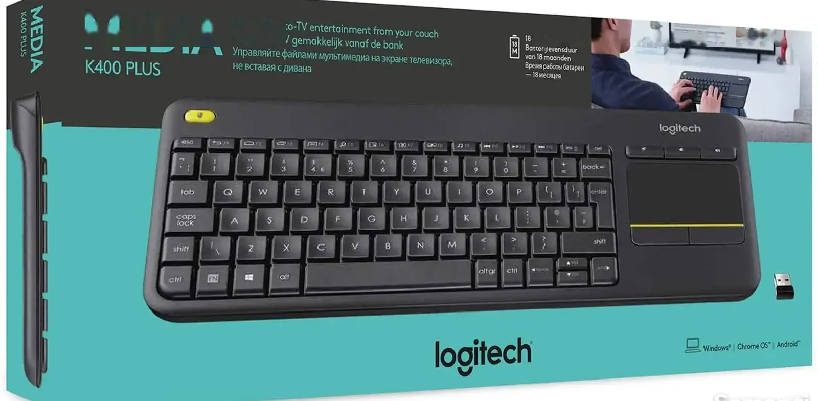 Беспроводная сенсорная клавиатура Logitech K400 Plus