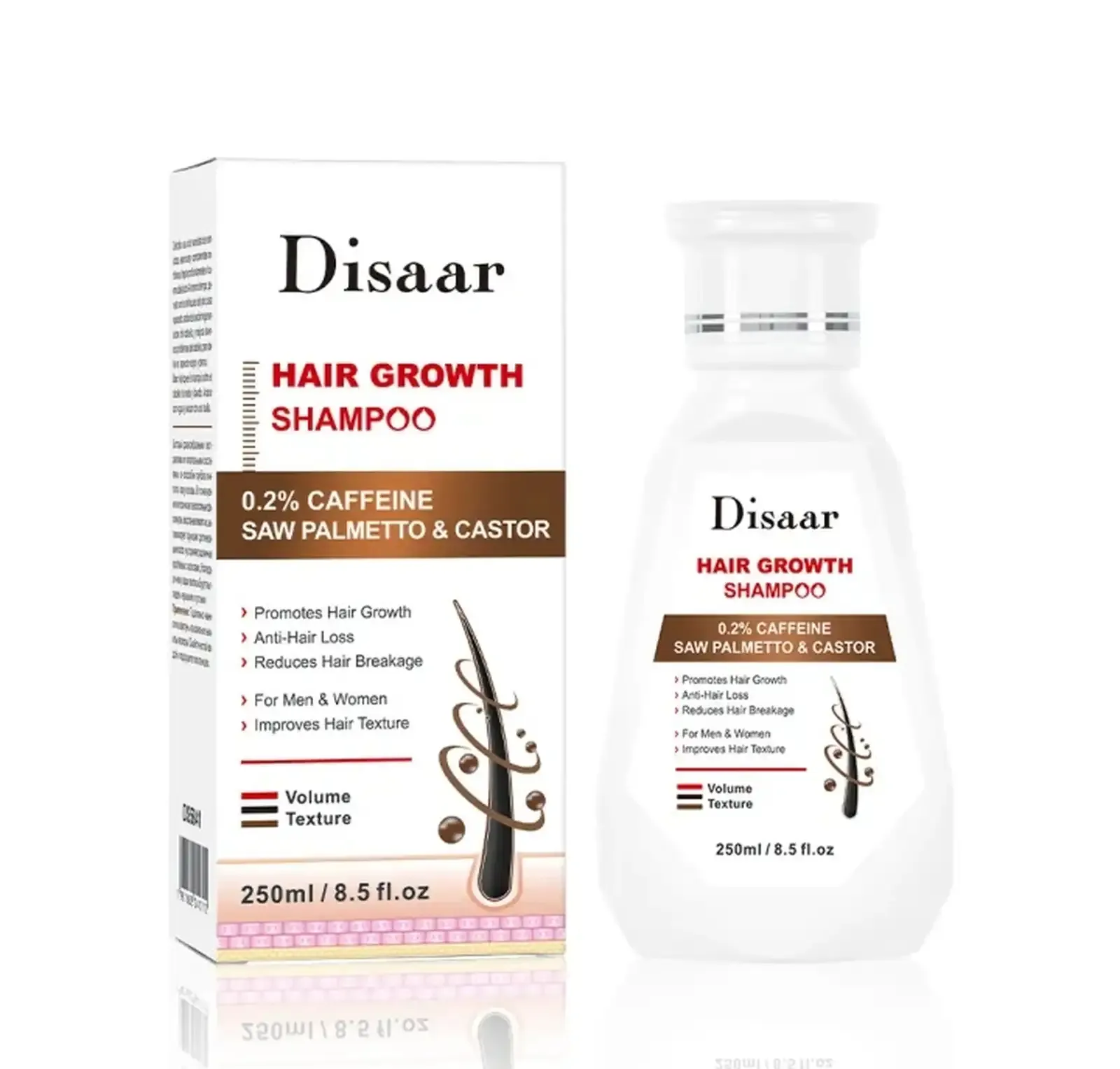 Шампунь Disaar Hair Growth Shampoo с кофеином и экстрактом пальмы сереноа