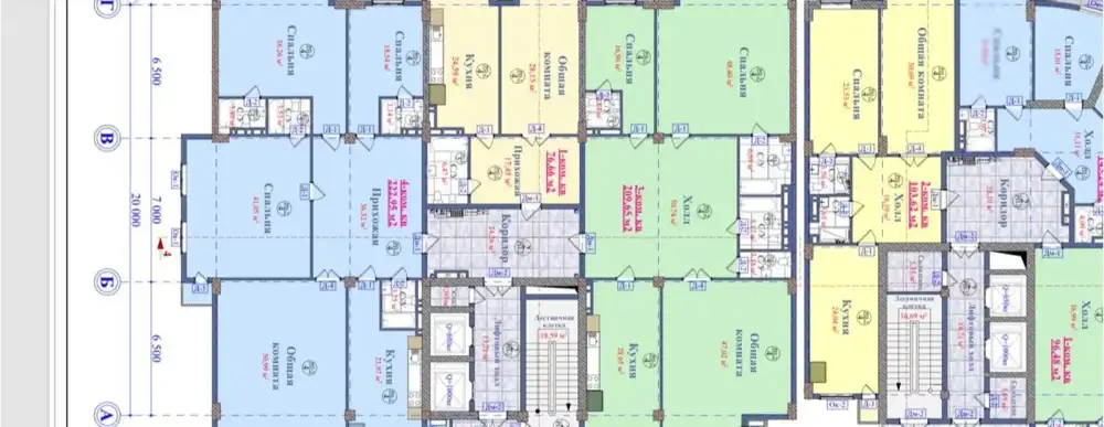 3-комн. квартира, 7 этаж, 210 м², И. Сомони — фото 10