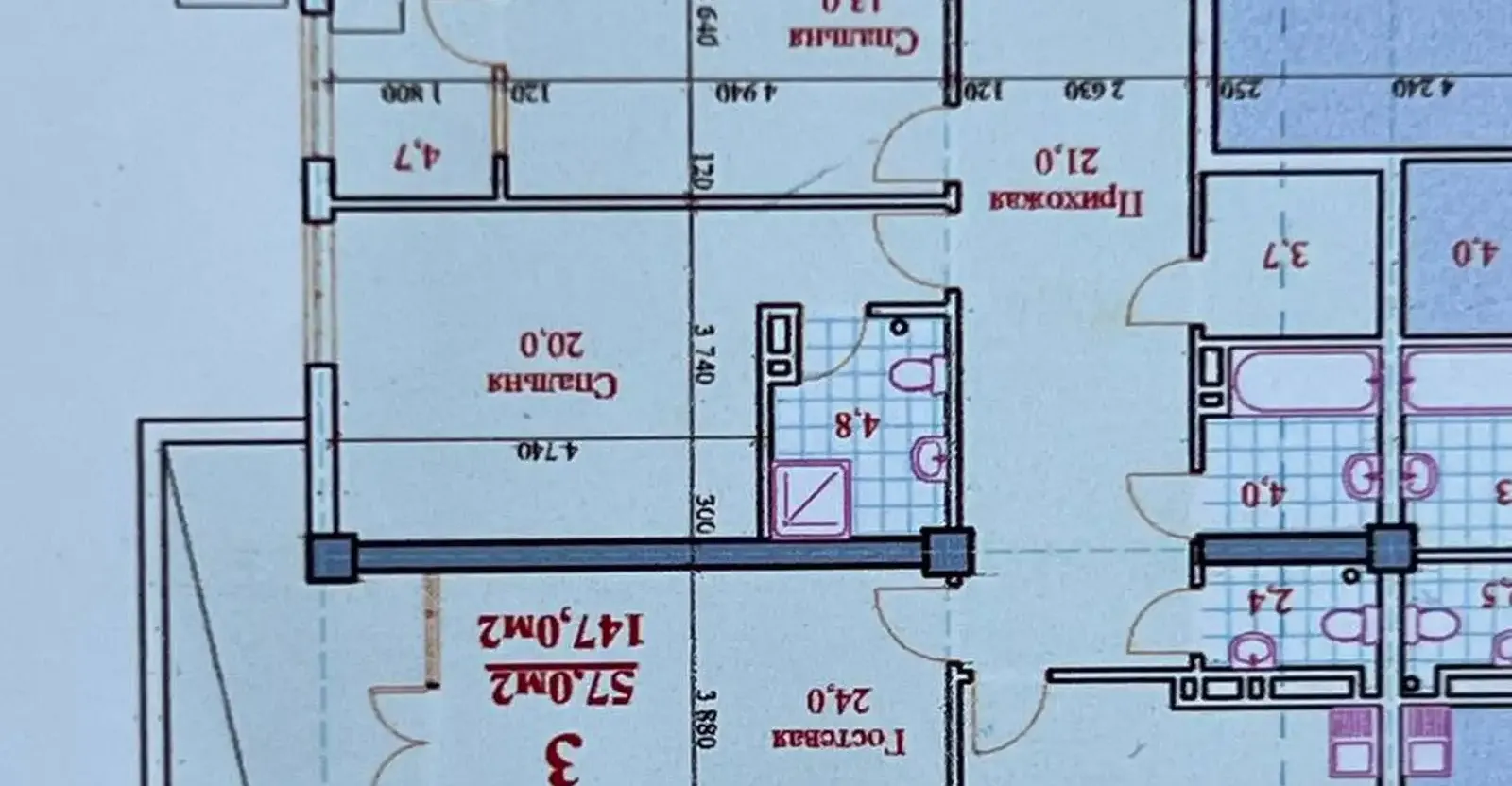 3-комн. квартира, 17 этаж, 147 м², Исмоили Сомони, Шох палас — фото 7