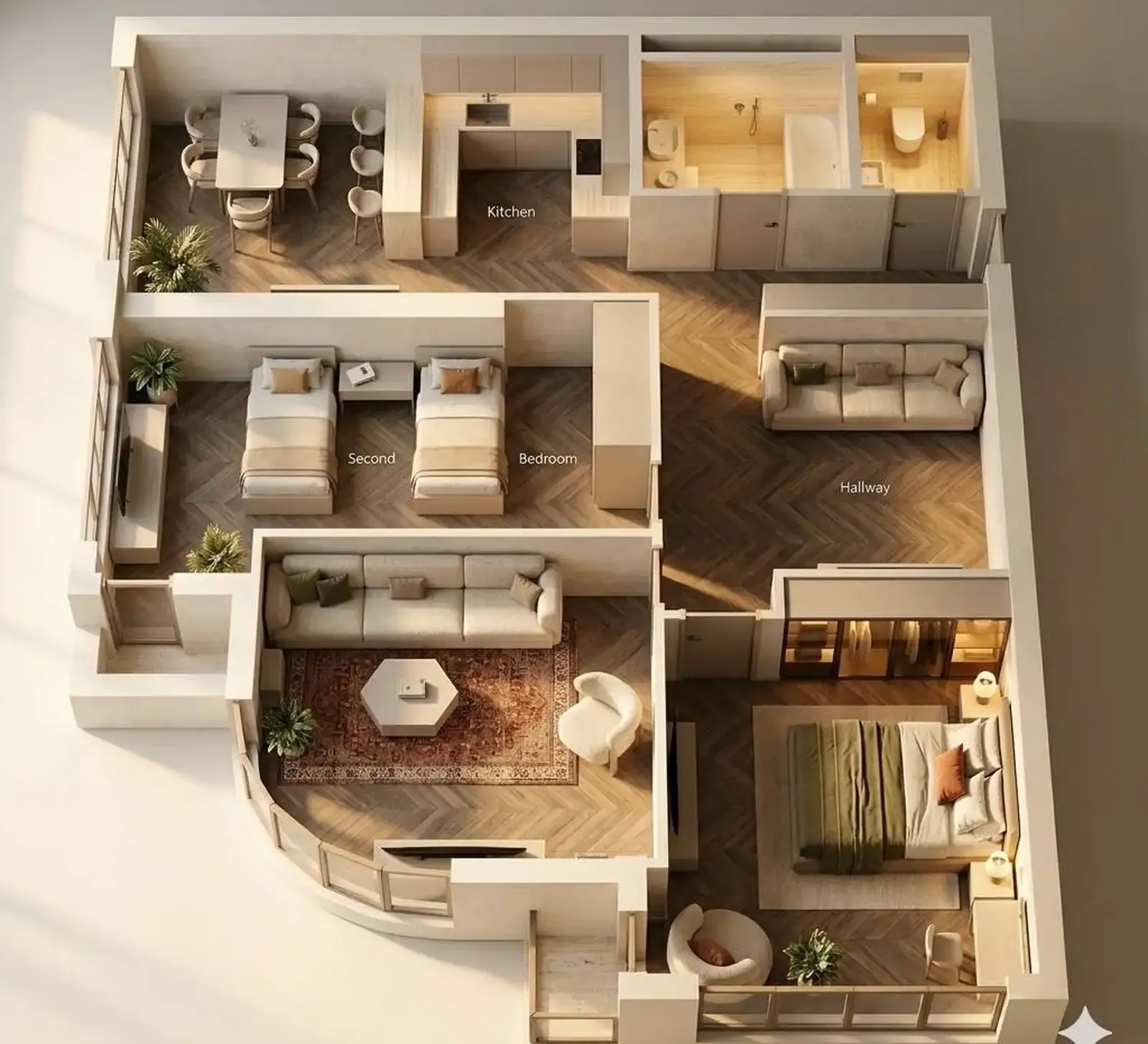 3-комн. квартира, 13 этаж, 91 м², Сомони — фото 3