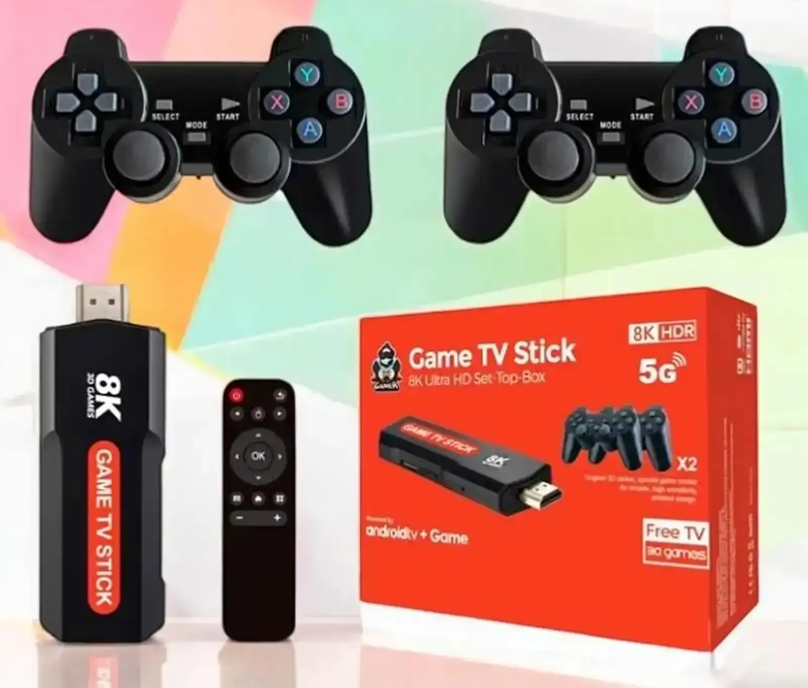 Игровая приставка для телевизора UKC Game TV Stick X2 Plus 64Gb консоль з двома