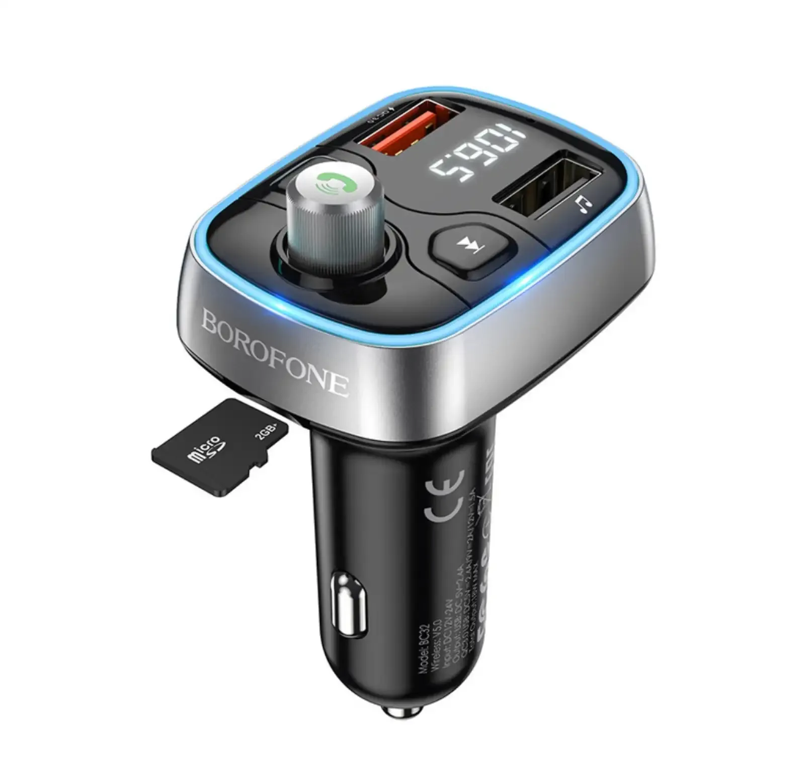 Автомобильный FM модулятор Bluetooth Borofone BC32