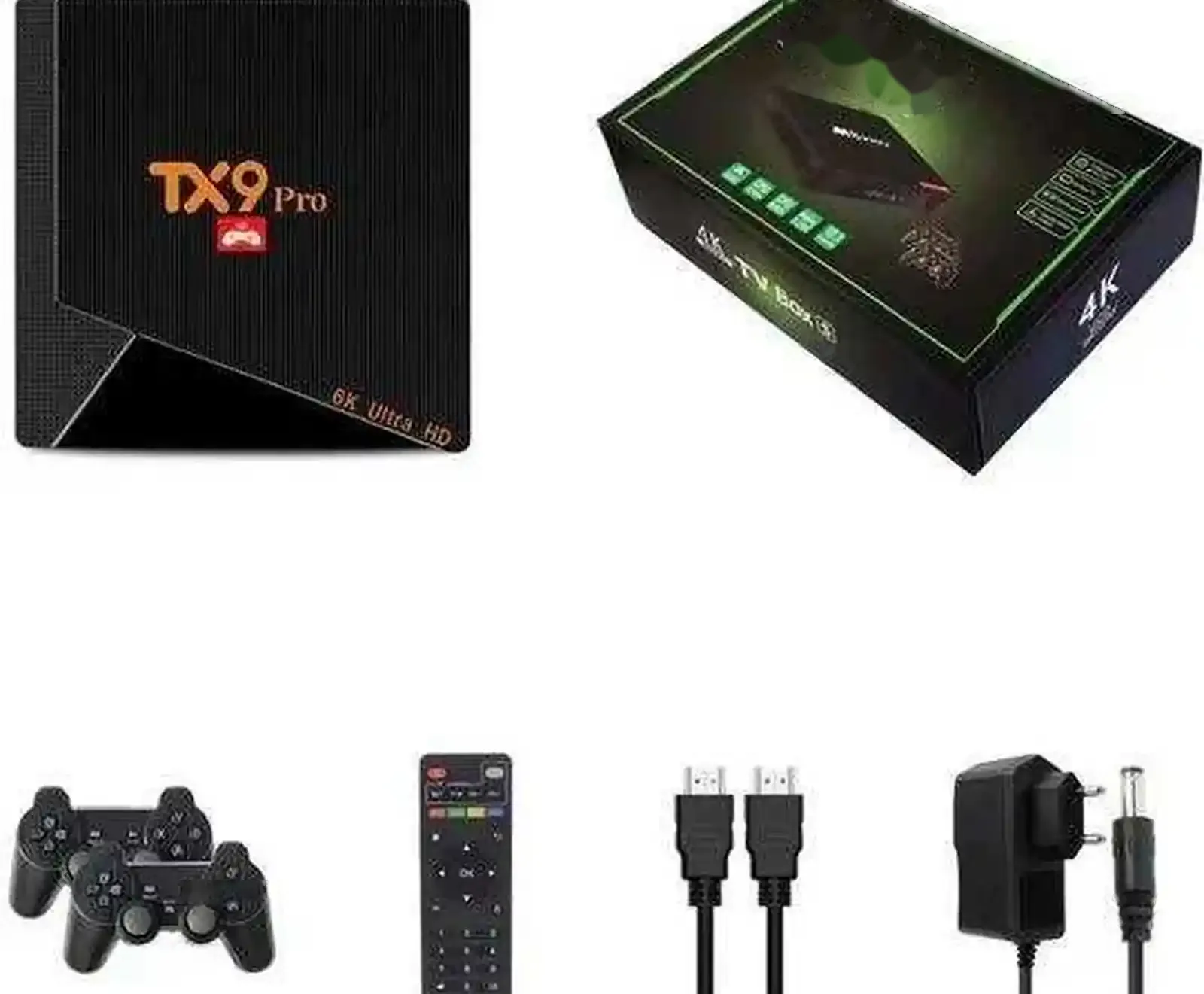 Беспроводная игровая приставка с двумя джойстиками и Smart TV TX9 pro