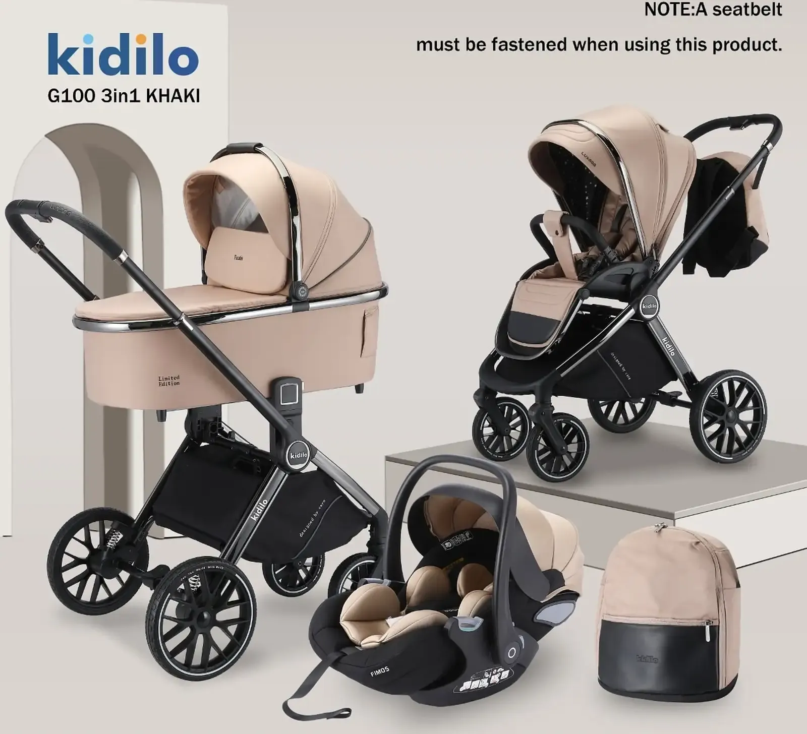 Коляска Kidilo 3в1