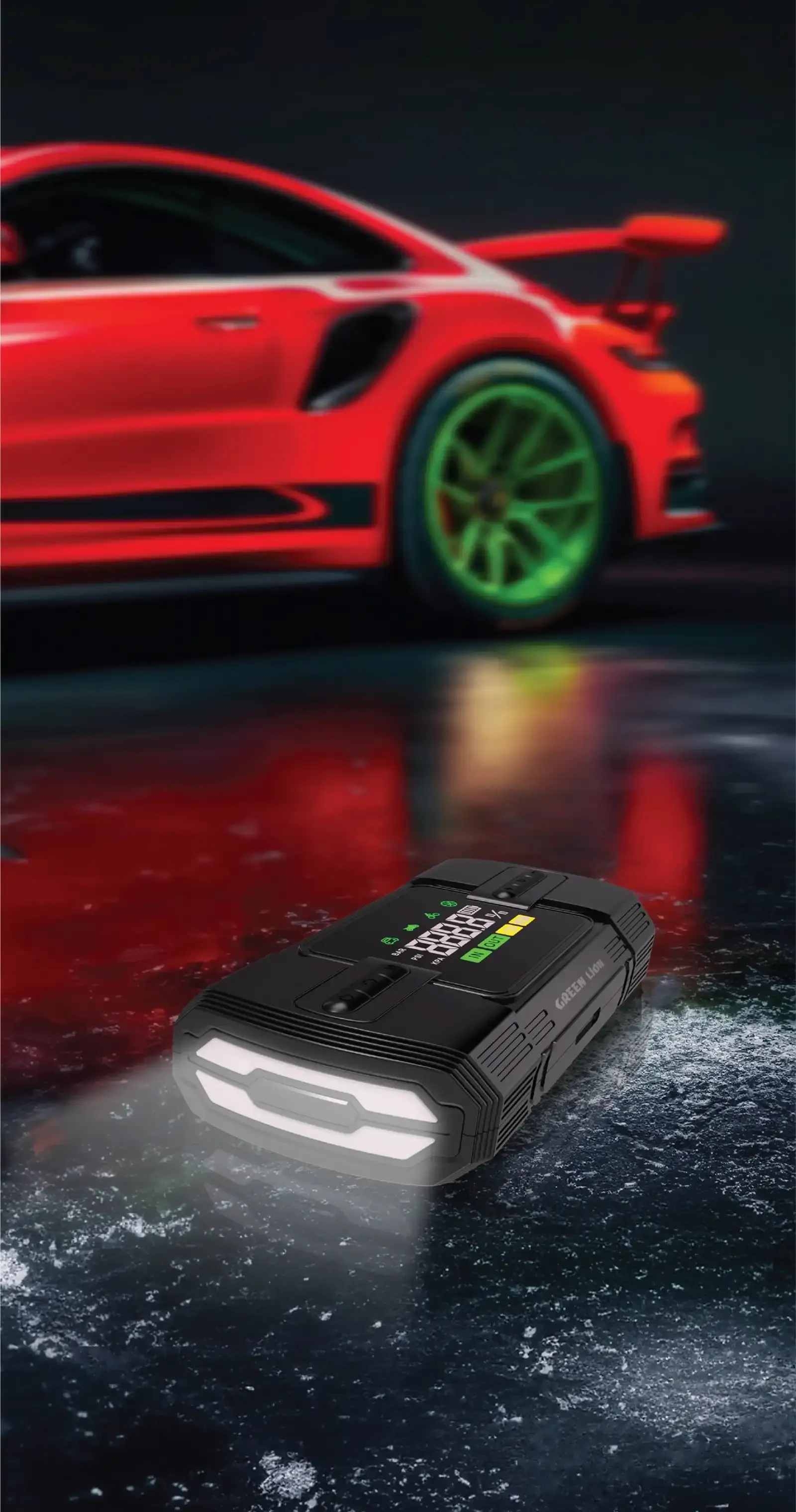 Пусковое устройство Green Lion 12V Jump Starter 12000 мАч черный