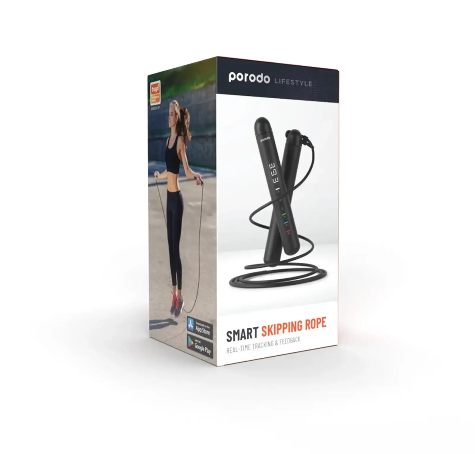 Умная скакалка с голосовым управлением Porodo Smart Voice Jump Skip Rope