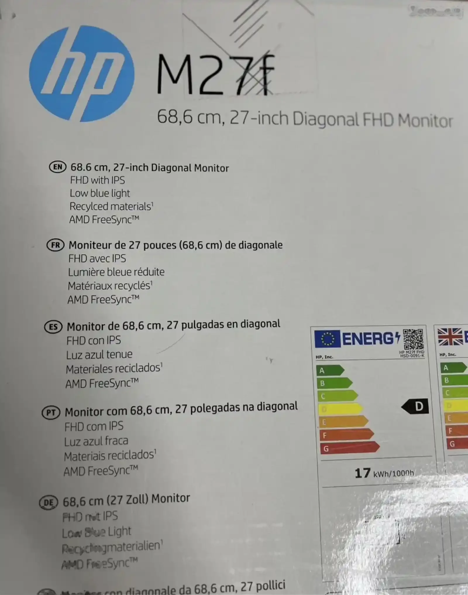 Монитор HP M27F 27 дюймов