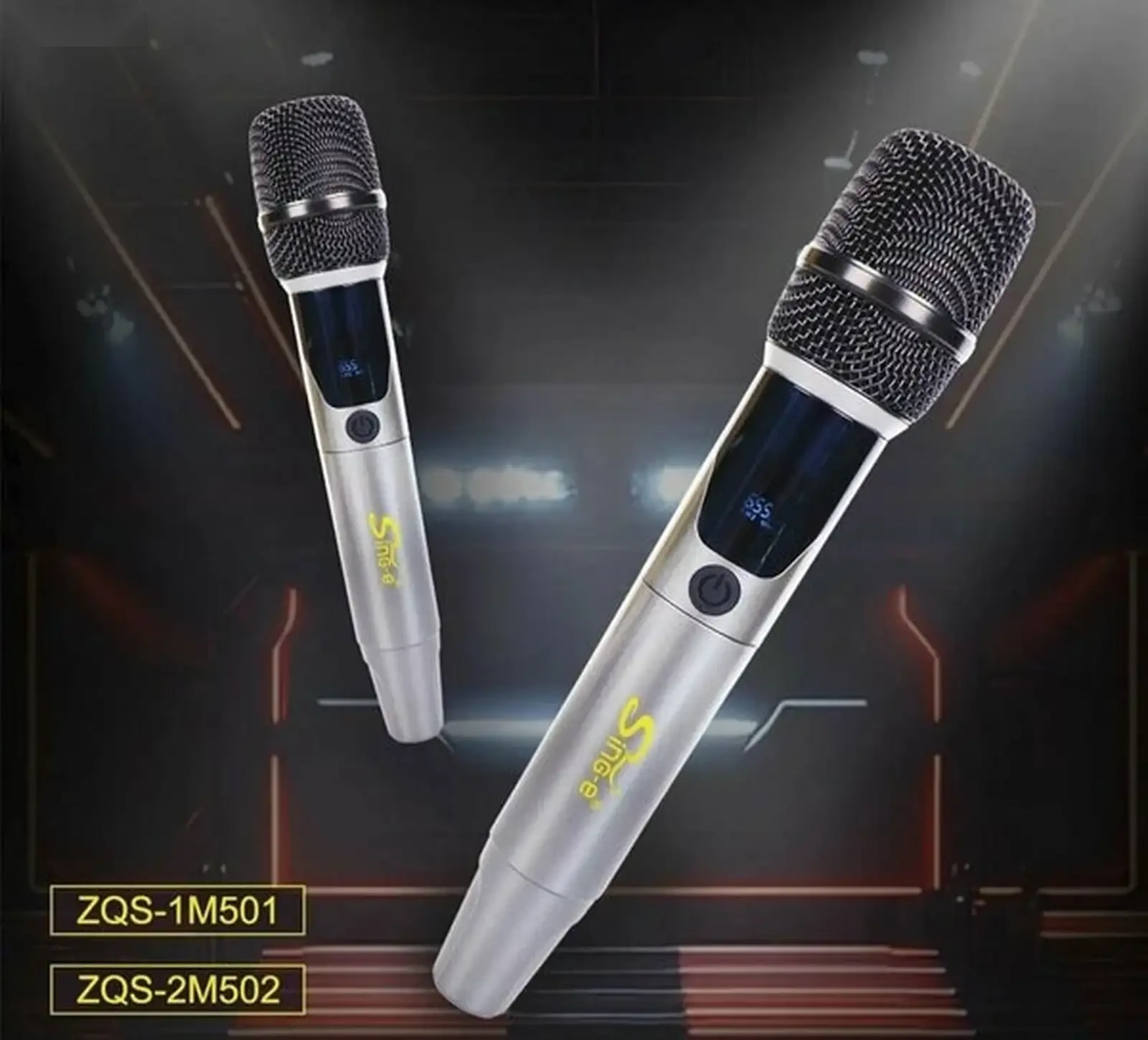Микрофон для караоке ZQS-1M501 18650 Lithium 3.7V