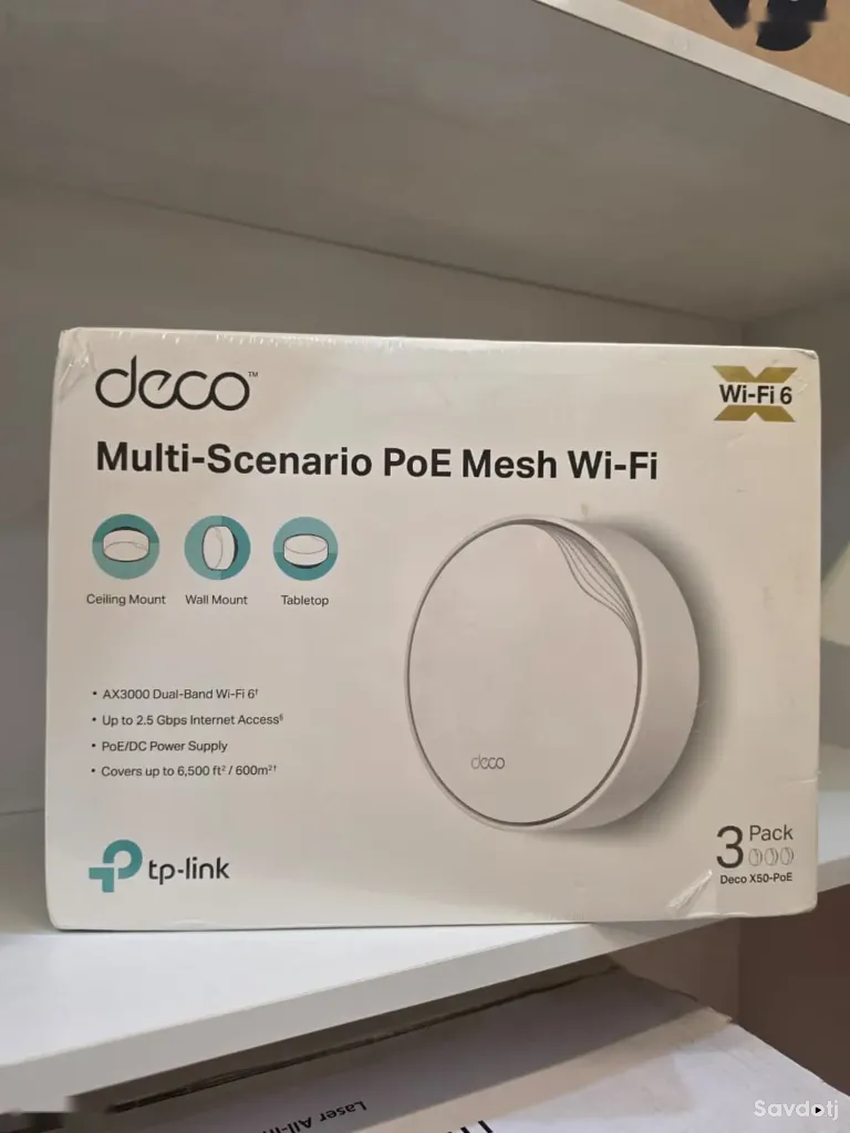Роутер TP-Link Deco X50-PoE AX3000 Mesh Wi-Fi 6 System 3-Pack