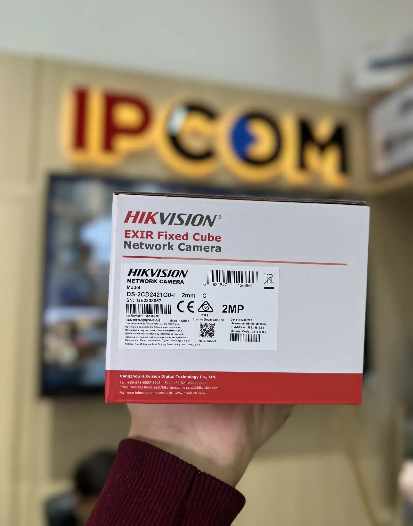Камера внутренняя IP Hikivision DS-2CD2421G0-I2mmCO-STD