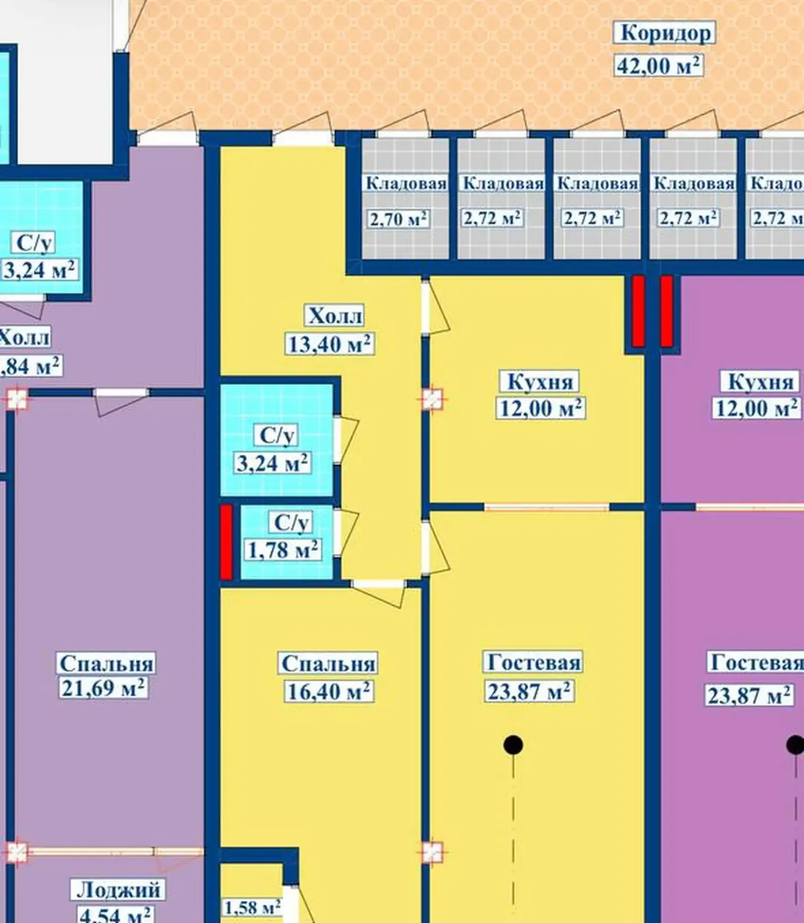 2-комн. квартира, 16 этаж, 85 м², И.Сомони — фото 2