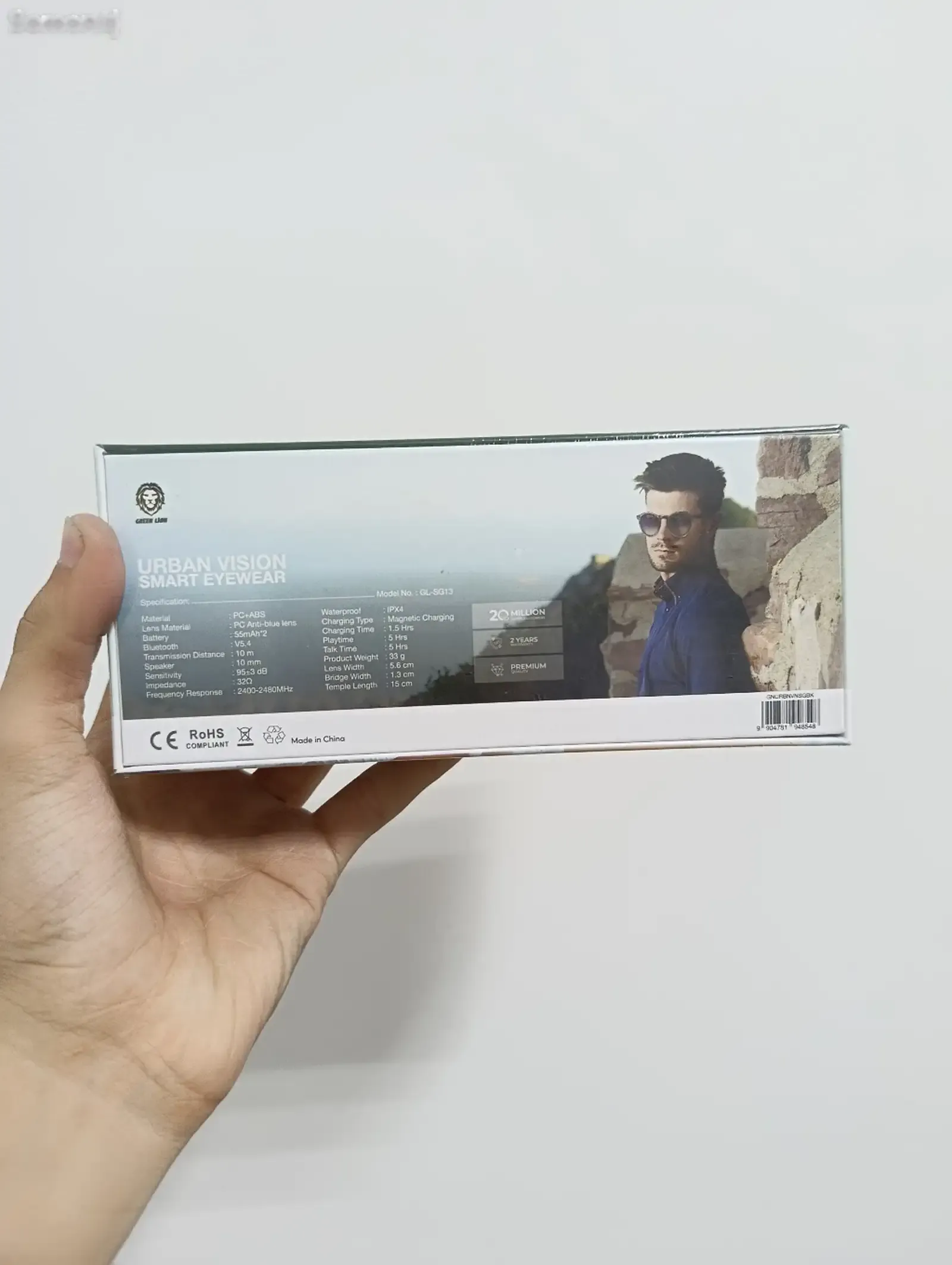 Умные очки Bluetooth Green Lion Urban Vision Smart Eyewear черный