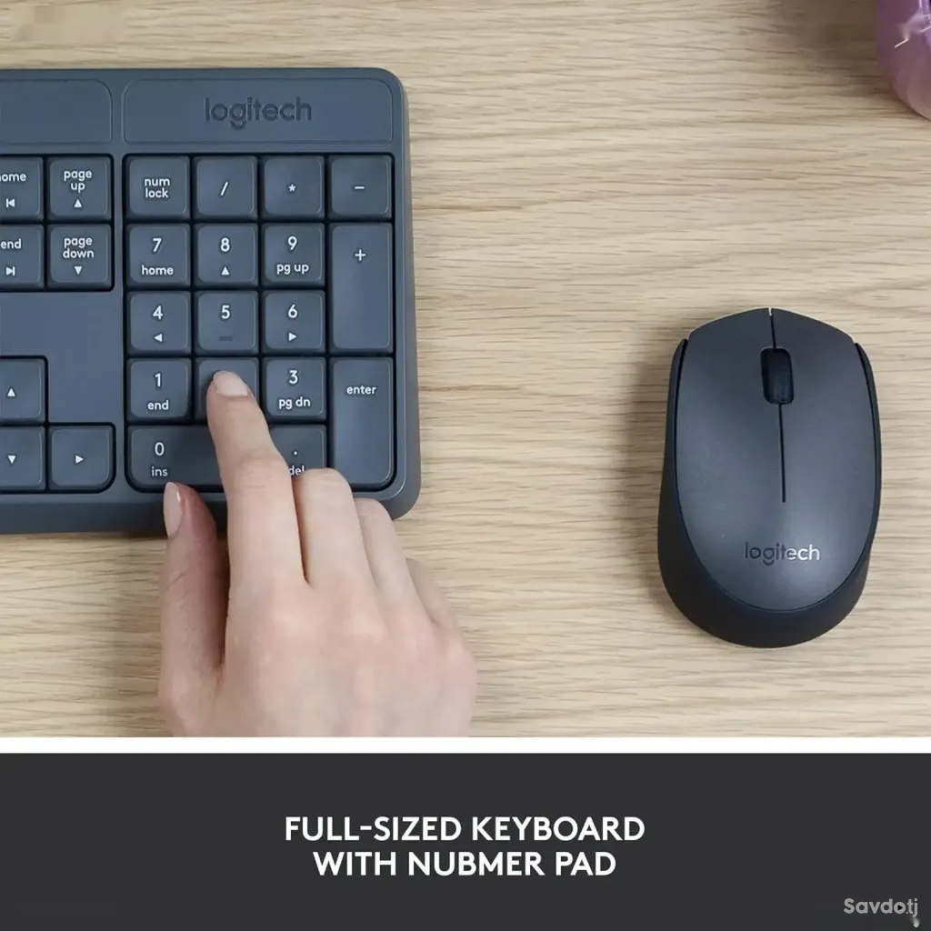 Комплект Logitech MK235 беспроводная клавиатура и мышь Black