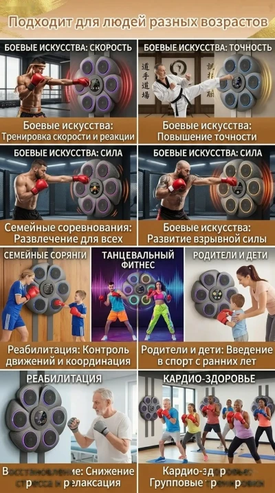 Умная музыкальная боксёрская машина Music Boxing Machine тренажёр для дети — миниатюра 2