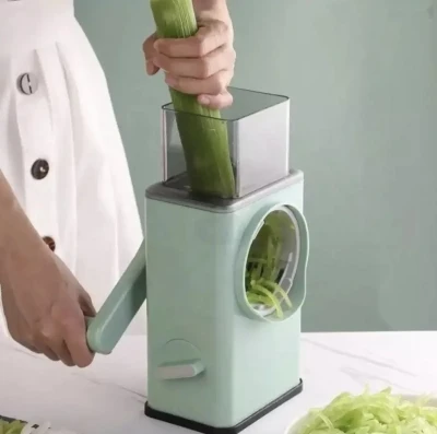 Овощерезка ручная 3в1 с насадками для шинковки и нарезки — миниатюра 2