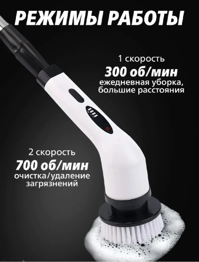 Многофункциональная электрическая щетка для уборки дома — миниатюра 3