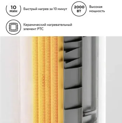 Вертикальный обогреватель Xiaomi Mijia Graphene Heater — миниатюра 4
