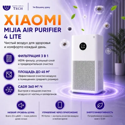 Очиститель воздуха Mijia Mi Smart Air Purifier 4 Lite — миниатюра 4