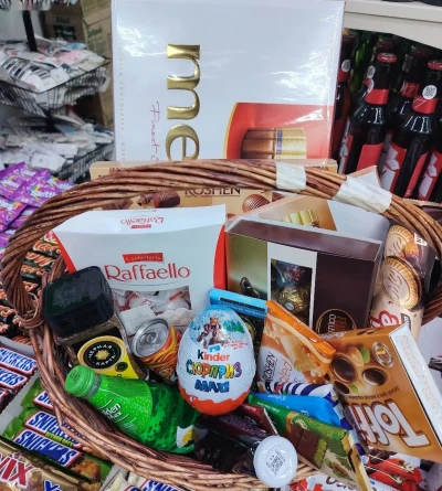 Корзина новогодние подарки на заказ — миниатюра 1