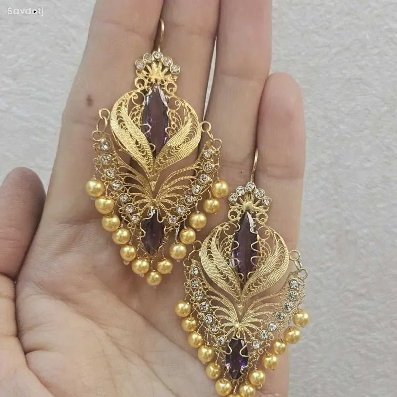 национальные серьги из серебра