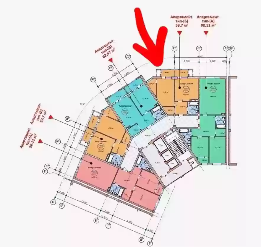 1-к квартира, 19 этаж, 60 м², н. шохмансур